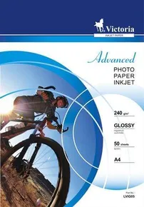 Fotopapier "Advanced", für Tintenstrahldrucker, glänzend, A4, 240g, VICTORIA 50 Blatt